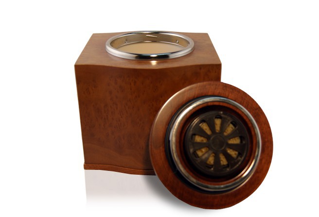 PIPE HUMIDOR ROOT WOOD SQUARE