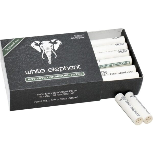 caja 40 filtros aktiv white elephant 9 mm