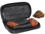 BOLSA TABACO Y PIPA PIEL NEGRA DOS PIPAS - Imagen 2
