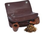 BOLSA TABACO Y PIPA PIEL MARRON DOS PIPAS - Imagen 2